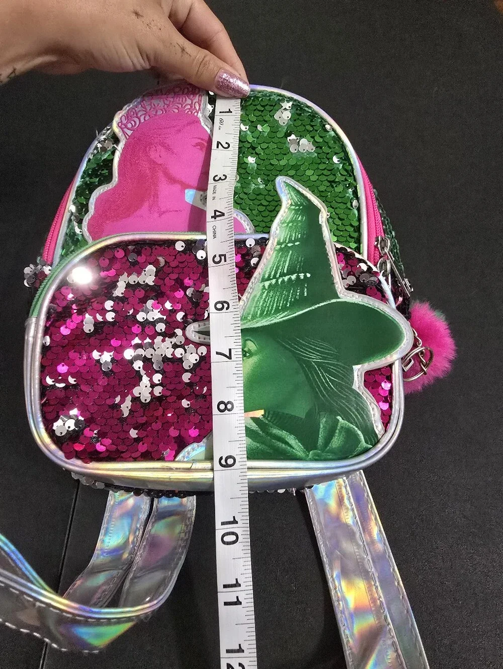 Kids Sequin Wicked Mini Backpack - Pink & Green